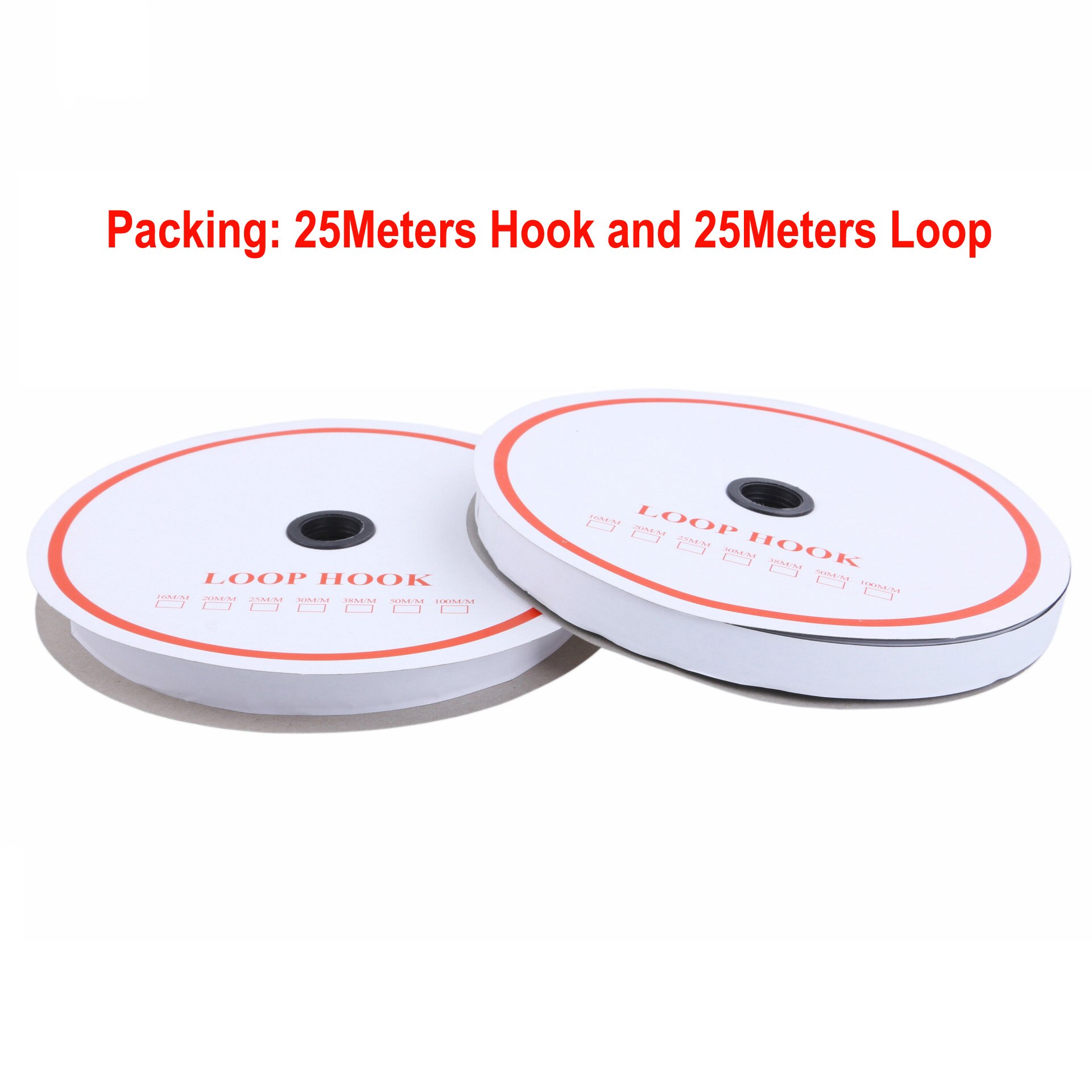 2 Rolls 2cm 25m White Hook and Loop Self Adhesive Magic Tape Fastener Strong Tape Hook and Loop Strip Tape Adhesive