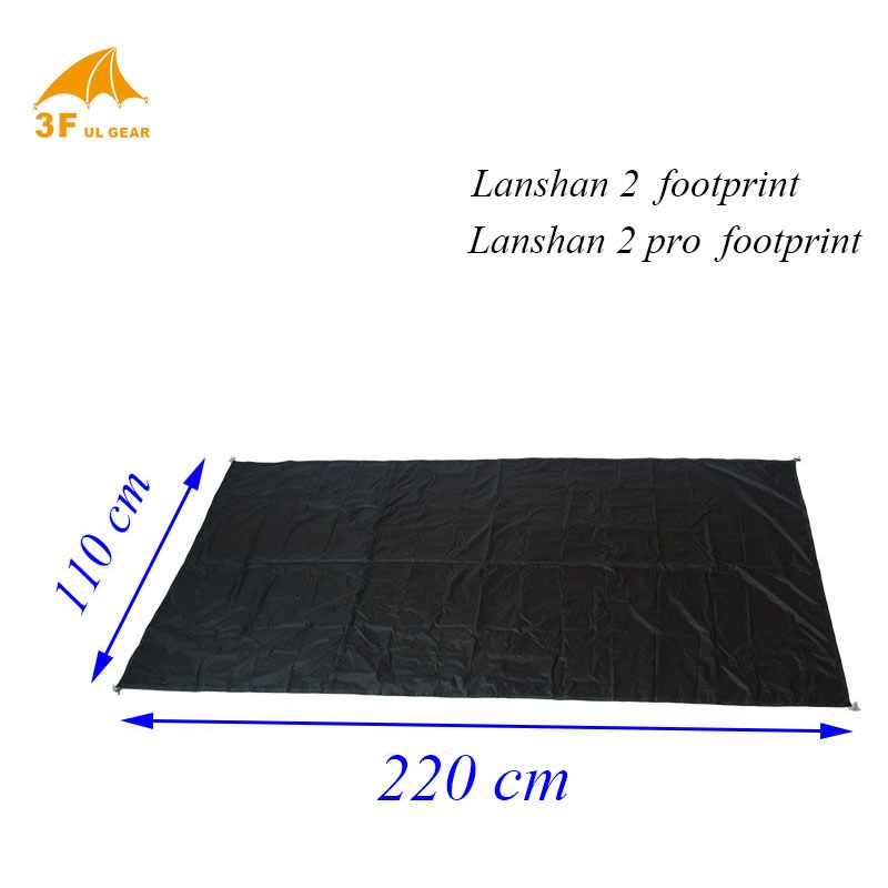3f ul gear lanshan 2 / 2 pro original silnylon footprint 220*110 cm grundark