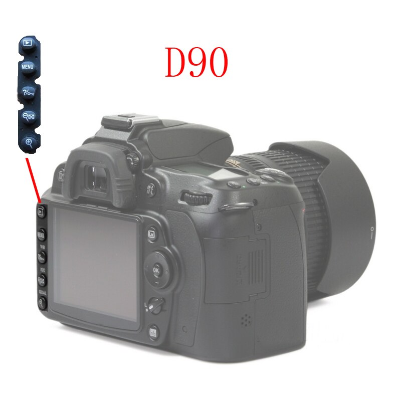 Para Nikon D90 D300 D300S D700 D600 D610 D7000 D7100 la función clave de reemplazo para cámara DSLR reparación de la unidad parte: D90