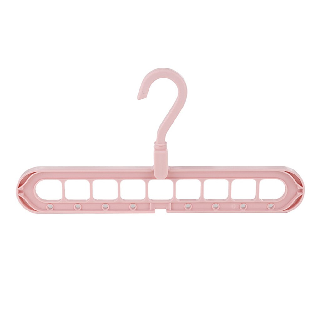 Anti-Slip 9-Gat Kleerhanger Sorteren Droogrek Haak Garderobe Organizer Houden Je Kast Georganiseerd Met Deze smart Opknoping R: Roze