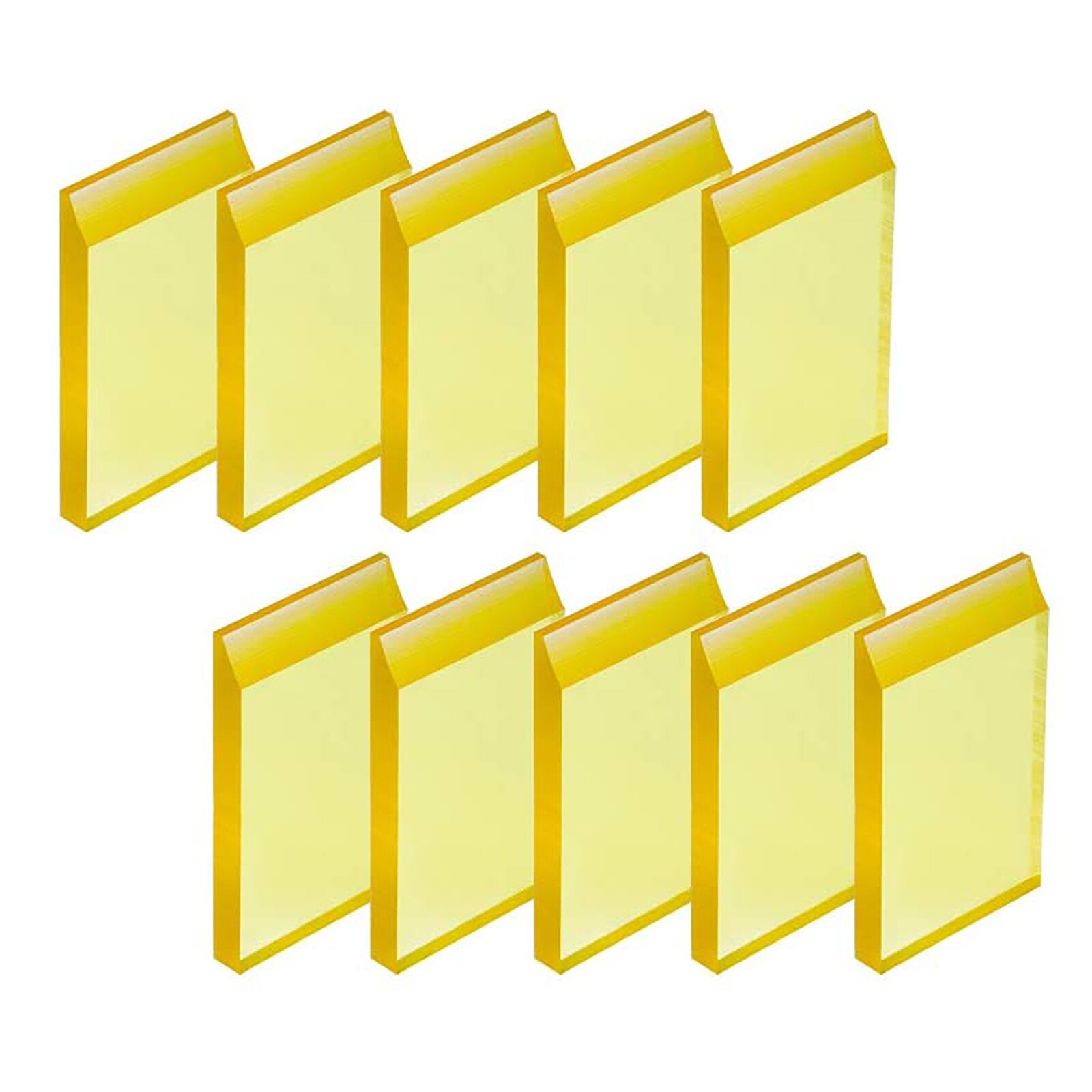 Polyurethane PU squeegee screen printing squeegee tool yellow 10pc Mini squeegee screen printing tool, used to apply chalk T5: Default Title