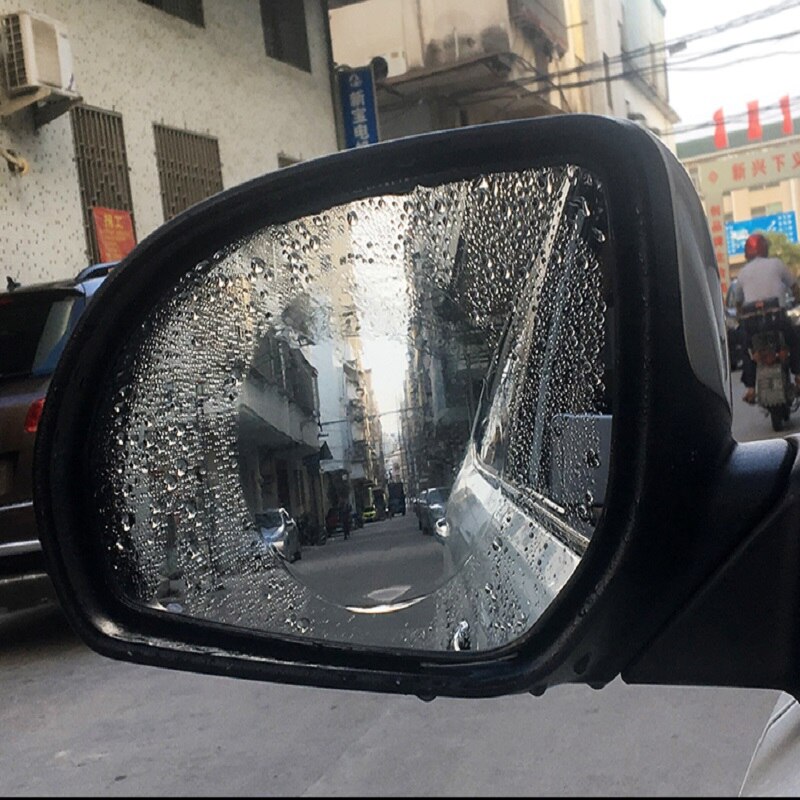 2 stk bil bakspejl beskyttende film anti-tåge vindue klar regntæt bakspejl beskyttende blød film auto tilbehør