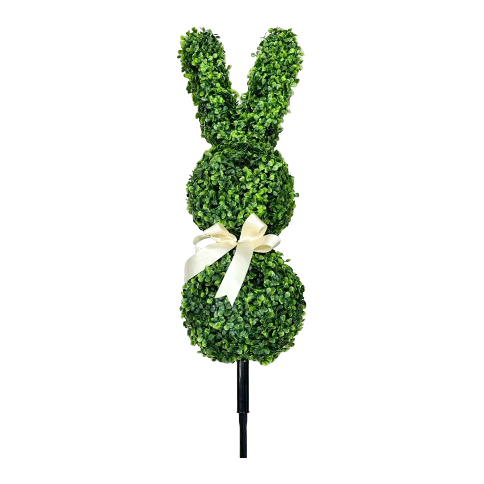 Conejito artificial topiario, conejo verde de Pascua, árbol topiario, planta de conejito verde de imitación para decoración de Patio de porche de primavera de Pascua