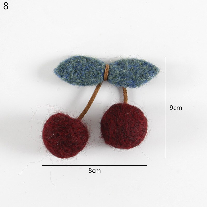 Kit de lana de fieltro para artesanías, Mini animales de zanahorias, broches decorativos para niños, de Navidad, accesorios de decoración de cinta para el pelo para niños: 8