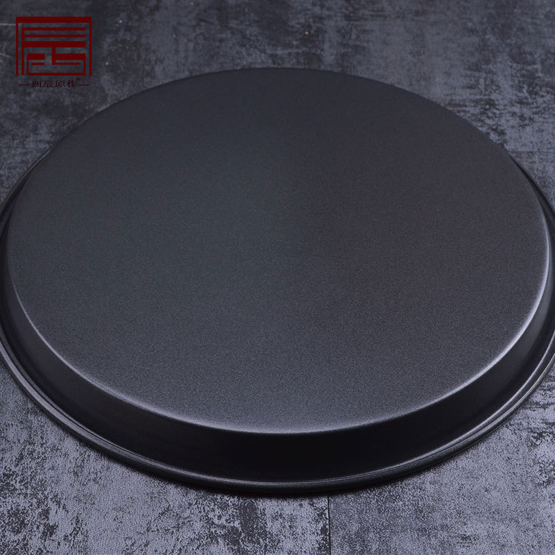 1pcs Carbon Steel Pizza Tray Nonstick Pizza Baking Pan Thick Round Cake Baking Tray Cake Dish 6/7/8/9 Inch