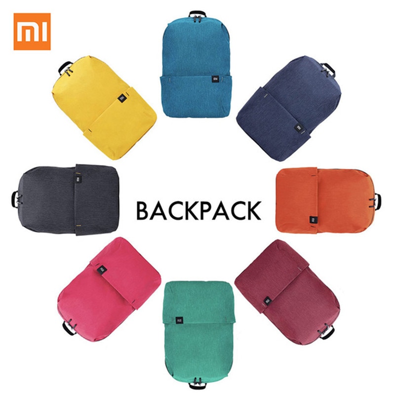 Original Xiaomi Color Small Backpack 10L Big Capacity Anti-Water Bag Mi 8 Color Lovers Couple Backpack For Student Younth Man