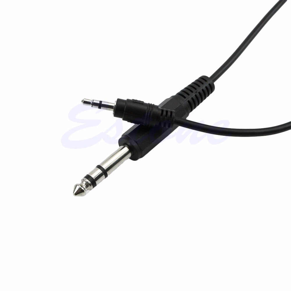 5Ft 1.5m 1/4" 6.35mm TRS Stereo Male To 1/8" 3.5mm Male Plug Aux Cable Cord Char - L060