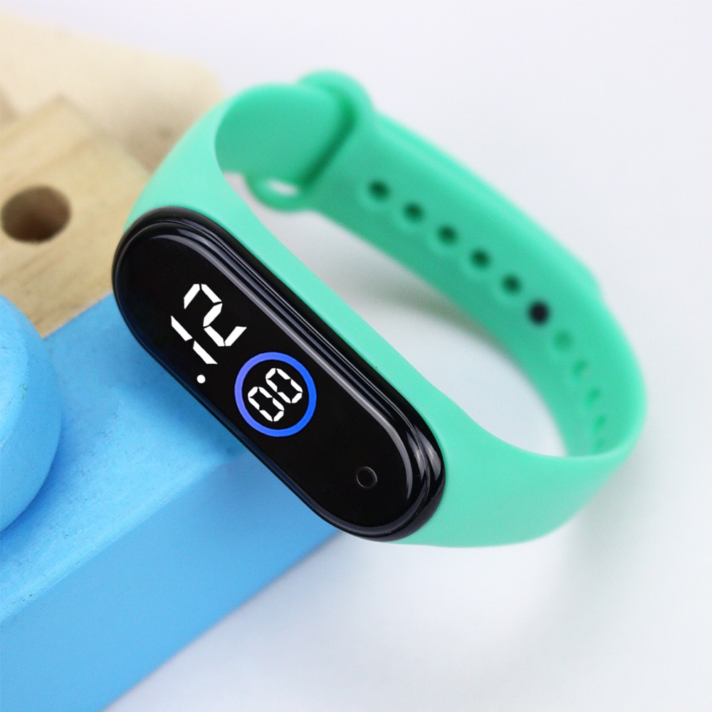 Hvidt blåt lys led sportsure børn gummirem digital børne ur til piger drenge girt relogio masculino herre relojes