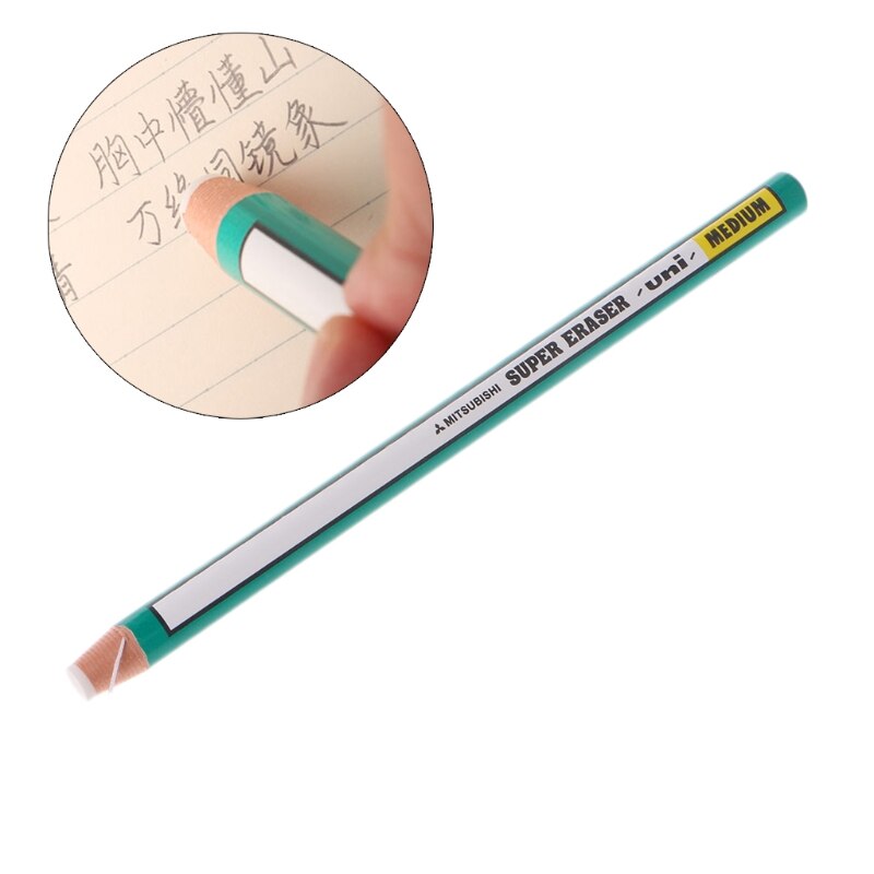 Pencil Shaped Rubber Paper Wrapping Eraser Students School Supplies