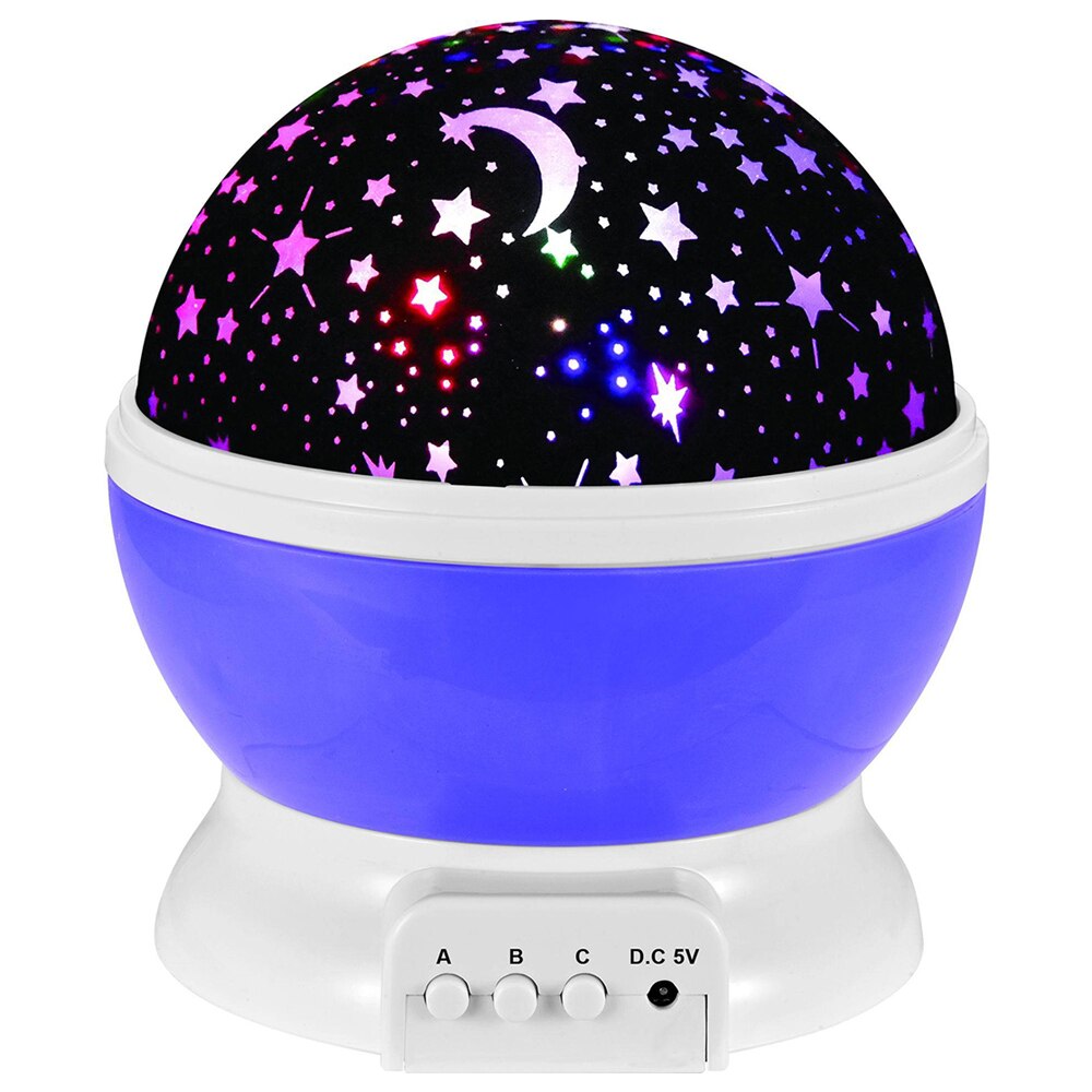 Starry Lights Galaxy Night Light Star Sky Projector LED Rotating Star Moon Night Lamp Battery Bedroom Decor for Kids Baby: Purple