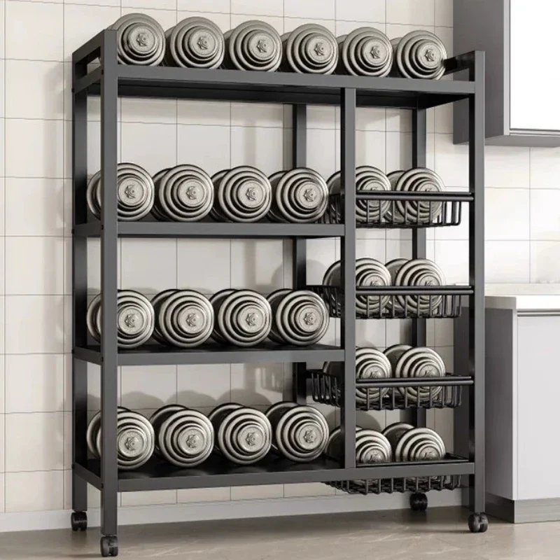 Carro de cesta de verduras para cocina, estante de almacenamiento multifuncional, carrito rodante móvil para fruta, horno microondas, organizador de cocina