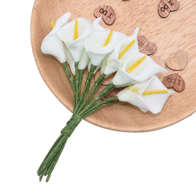 144 Stuks Mini Schuim Calla Lelie Kunstbloemen Boeket Voor Bruiloft Decoratie Home Decor Handgemaakte Cadeau Taart Kaart Bloemen Ambachten: L07 mint green