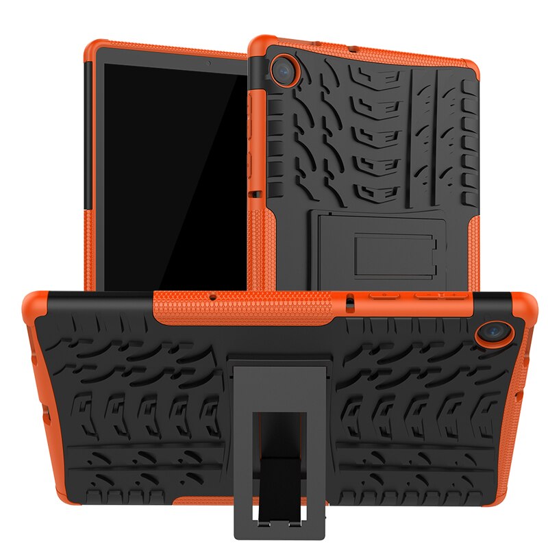 Heavy Duty Hybrid Shockproof Beschermhoes Voor Lenovo Tab M10 Plus 10.3 Fhd TB-X606F TB-X606X Tablet Case + Filmgift: Orange