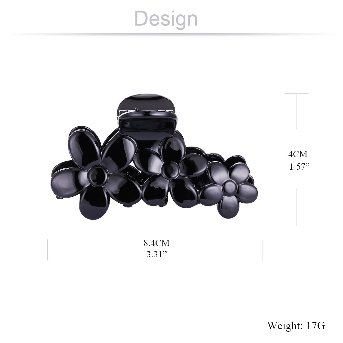 Zwart Grote Haar Claws Hoofddeksels Grote Haar Clip Krab Accessoires Acryl Haarspeld Paardenstaart Houder Klemmen Voor Vrouwen Douche Baden