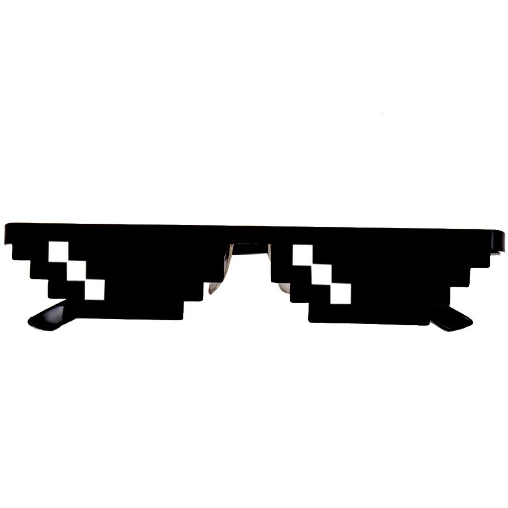 Grappige Trucs Bril Thug Life Bril 8 Bit Pixel Met Het Zonnebril Unisex Zonnebril Speelgoed Voor Kinderen Volwassenen Grappige speelgoed: Rood