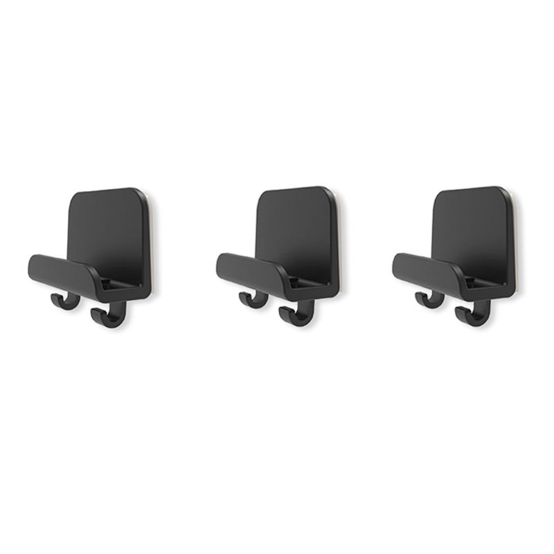 soporte para tableta o teléfono adhesivo 3x, soporte con gancho de montaje en pared para móvil iPad: Black