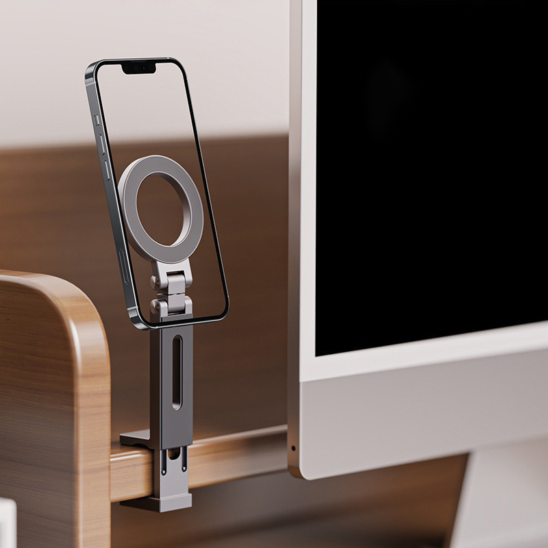 Magnetic Airplane Phone Holder Universal Travel Desk Cell Phone Mount Stand Foldable 360° Rotation Selfie Stick Phone Support