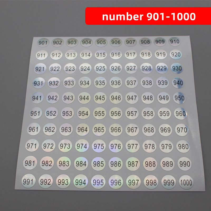 1-1000 nummer klistermärke etikett för nagellack färg gel lack märkning numrering manikyr verktyg: Nummer 901-1000