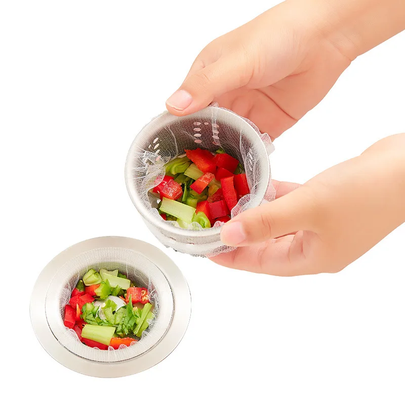 Wegwerp gootsteenzeefje - Afvoerfilter voor wastafels, kommen en gootsteenaccessoires voor voedselafval