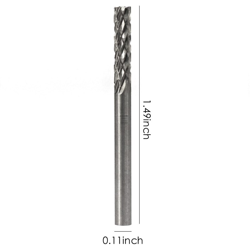 4 stks Gecementeerde Carbide Rotary Bestanden Dubbele Cut Braam Set 6mm Schacht Metaalbewerking Tool voor Grinder Boor