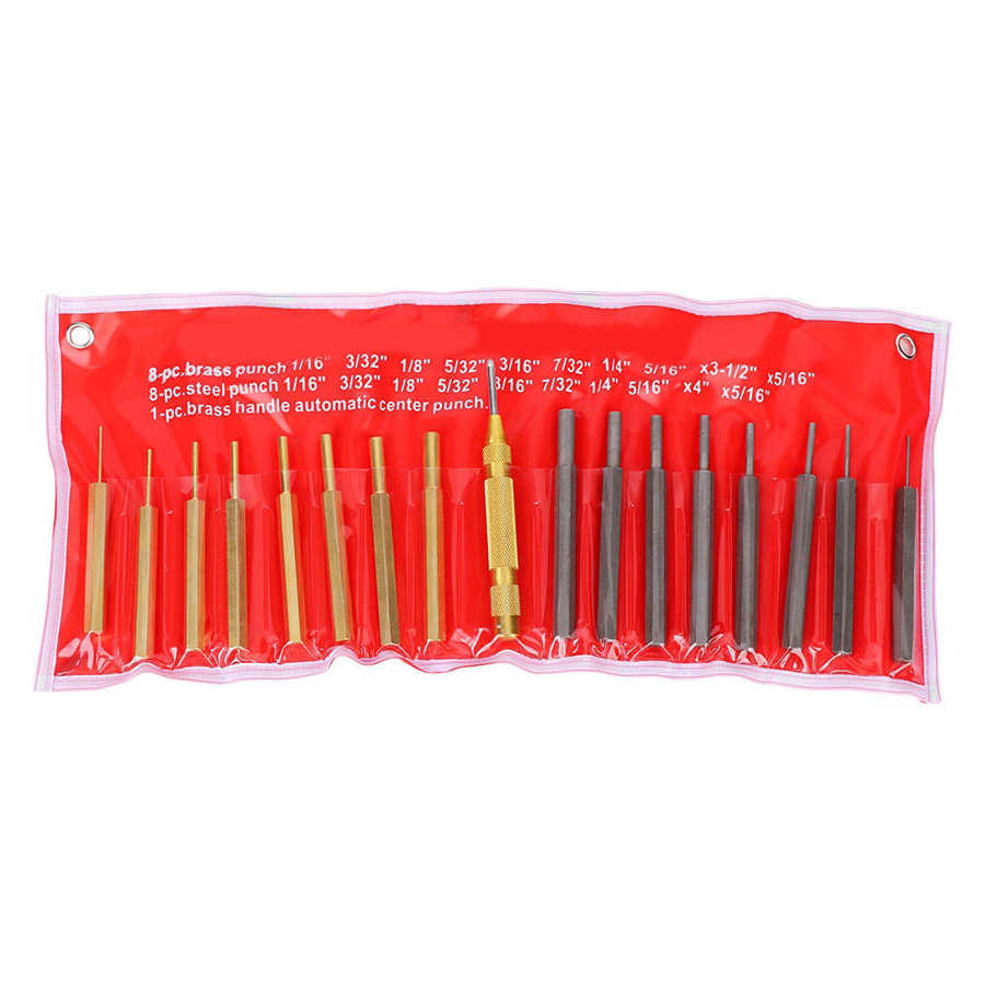 18pcs Carbon Steel Brass Punch Tool Set Leather Craft Hand Tool Steel Punch Percussion Punch Fitter Special Punch