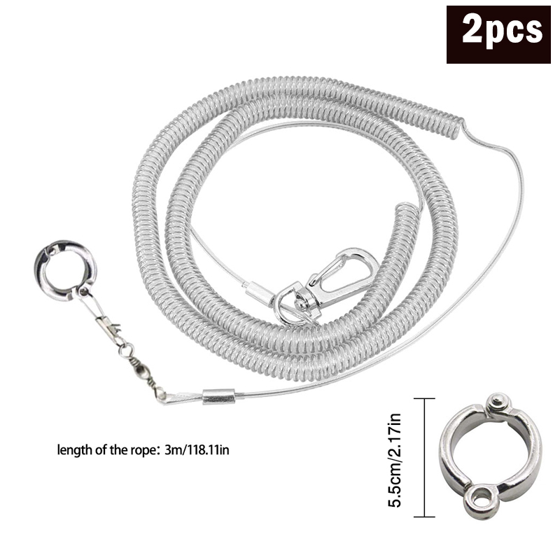 3M Papegaai Vliegende Touw Met Been Ring Outdoor Vlucht Training Touw Met Ultra Lichte Training Touw Met Meerdere Specificaties: 2pc 5.5mm