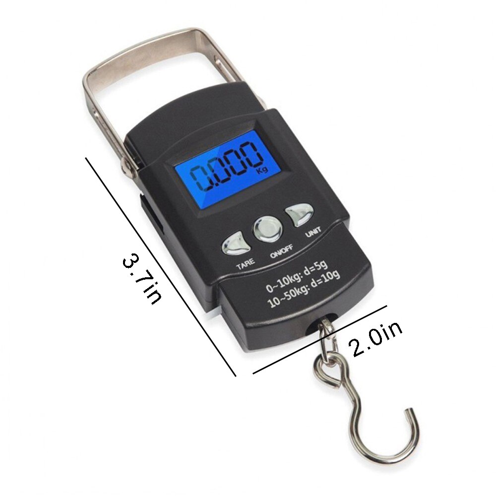 Mini Electronic Digital Scale With LCD Display Portable Suitcase Travel Handheld Weighing Hanging Scale Fishing Balance Tools: Default Title