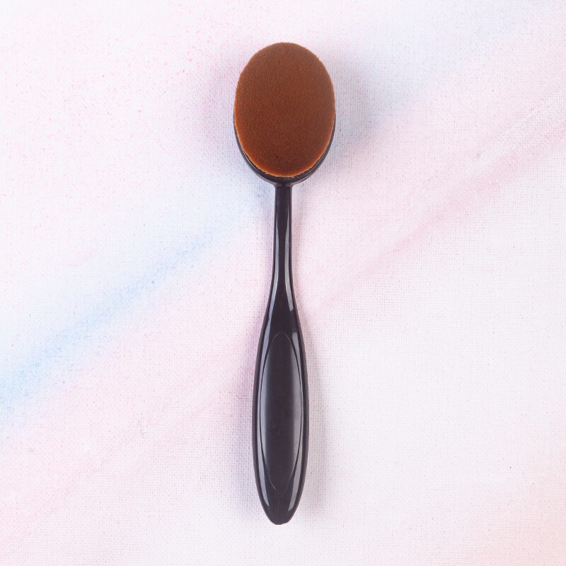 Makeup Brushes Oval Cosmetic Makeup Toothbrush Pro Blush Face Foundation Blending Brush Makeup Tool: size 4
