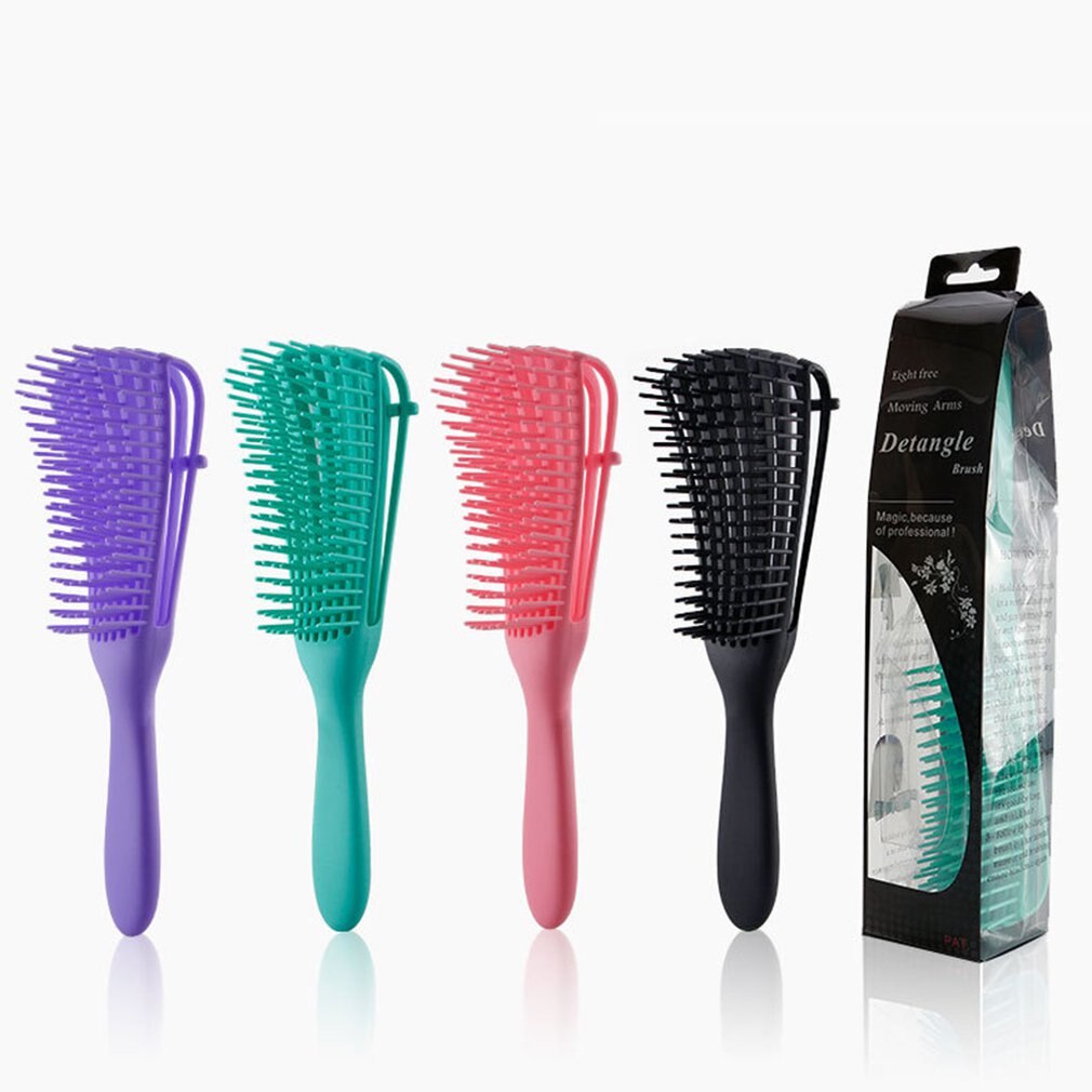 Peine para masaje del cuero cabelludo cepillo para el cabello para mujeres desenredar cepillo para el pelo Anti-lazo nudo cepillo de pelo tipo pulpo peine