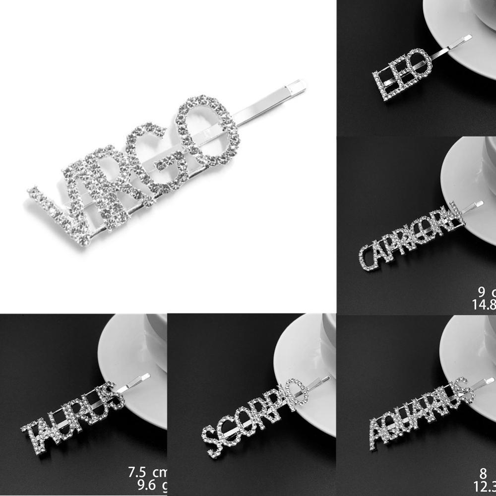 Bling bogstav hårnåle navn hårnål rhinsten brolagt 12 stjernetegn hårnåle og klips bryllup krystal bling brude styling hårspænde