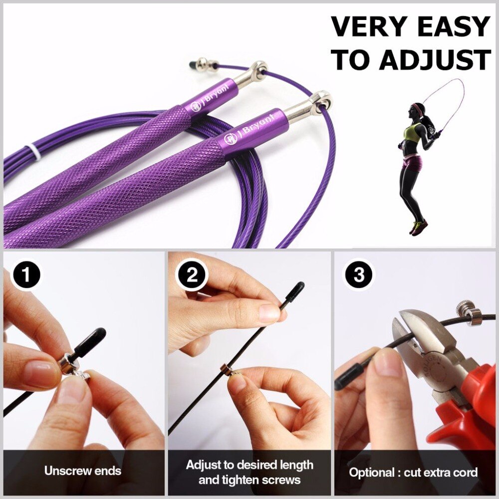 Fitness Metal Bearing Jumping Rope Crossfit Women Speed Rope MMA Boxing Home Gym Training Equipment Skipping