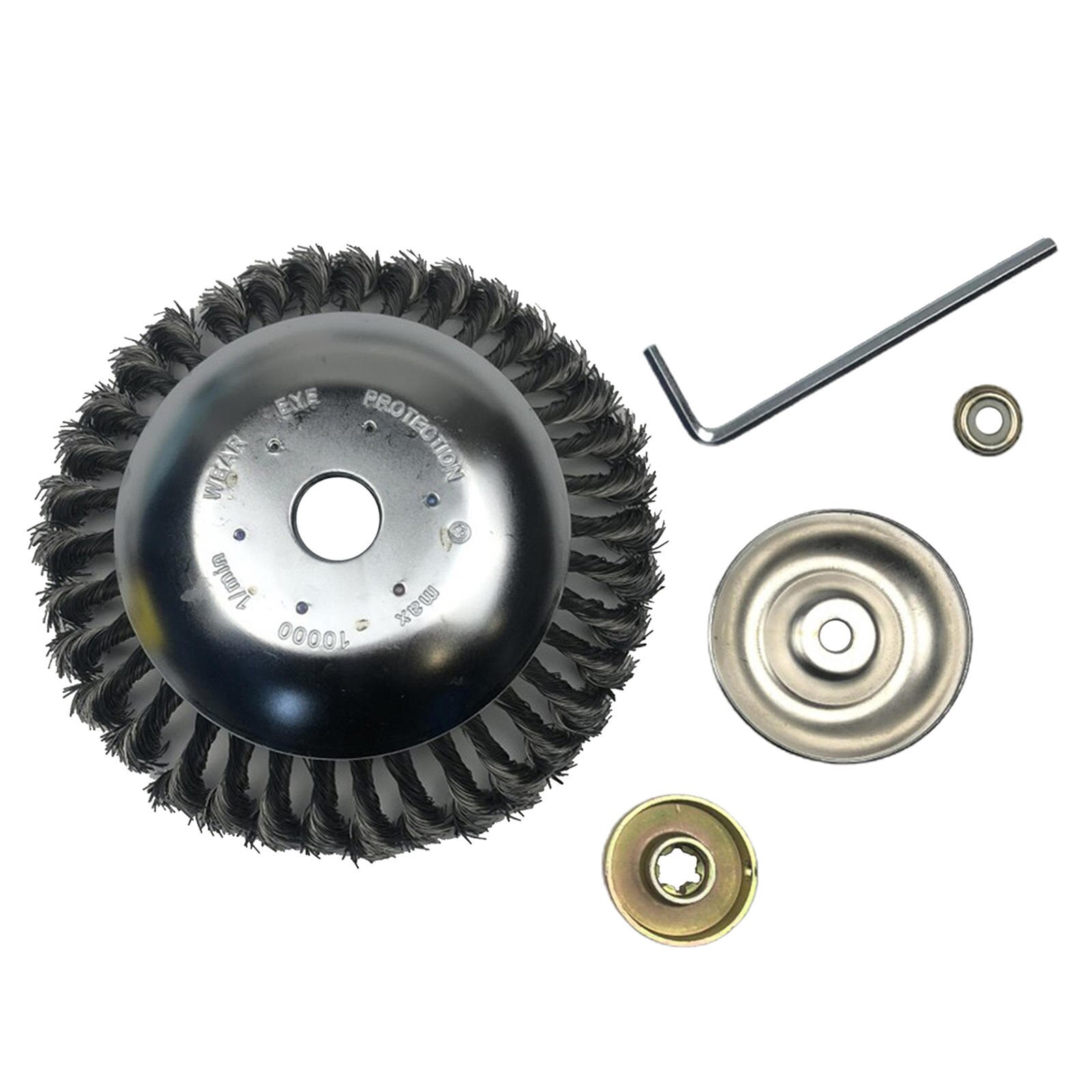 Heavy Duty Steal Wire Brush Cutter Trimmer Head with Adapter Kits Plate Screwdriver for String Trimmers