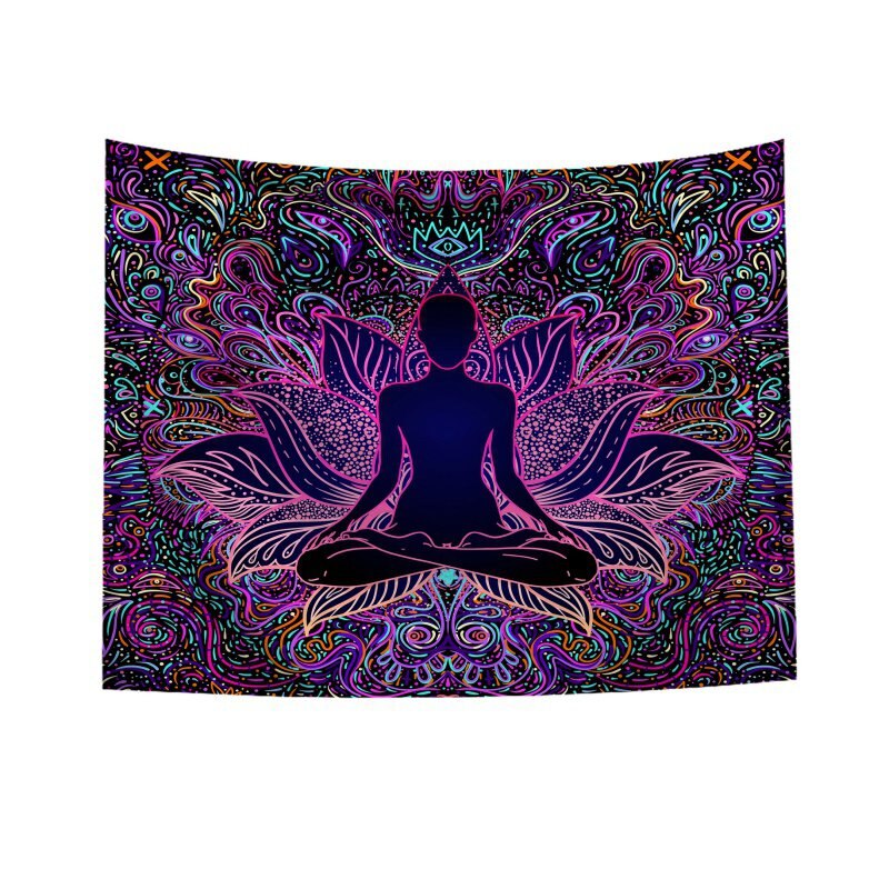 Newly India Mandala Tapestry Wall Hanging Wall Tapestry Wall Carpet Psychedelic Tapiz Witchcraft Wall Cloth Tapestries: 4