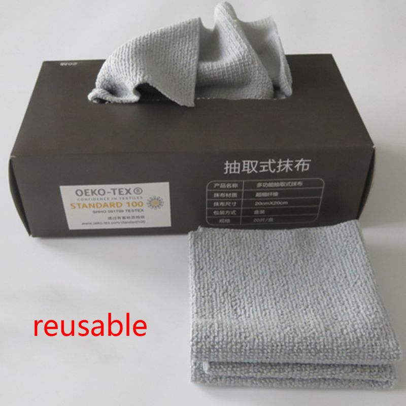 20pcs Disposable Microfiber Cloth Towels Reusable Antibacterial Table Rags Dishcloth Wipe Cleaning Napkins
