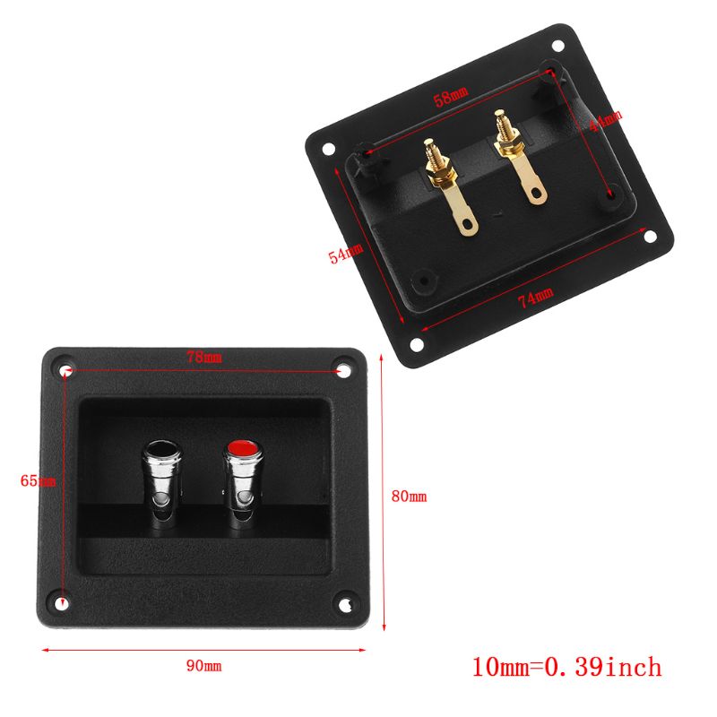 Terminal Cup Connector Parts Express Insulated Binding Posts Gold Banana Jacks Recessed Subwoofer Speaker Box
