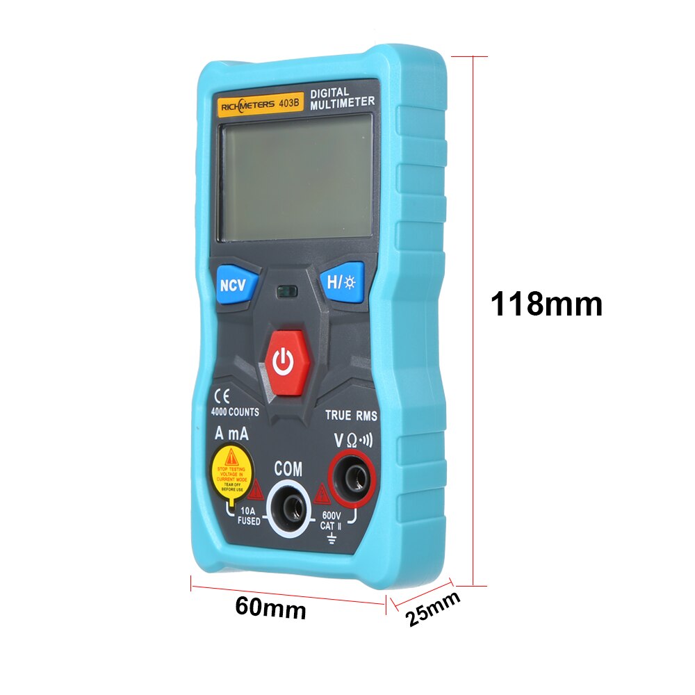 RM403B Automatic Digital Multimeter Auto Range True-RMS NCV 4000 Counts AC/DC Voltage Current Ohm Test Tool Smart Backlight