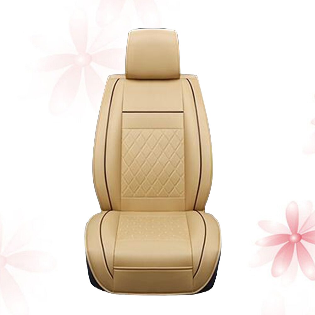 Autostoelhoes van leer, universele autostoelhoes, stofdichte autostoelbeschermer, auto-interieuraccessoire (beige)