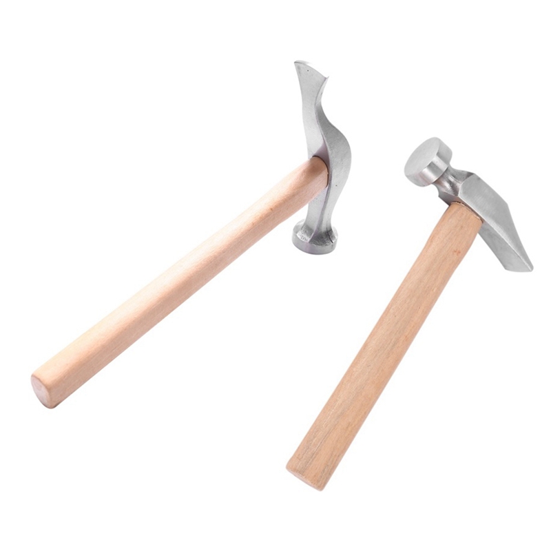 Cobbler Shoe Repair Hammer Wood Handle Leather Work Shoe Making Repairing Recommending Shoe Tool 2PCS