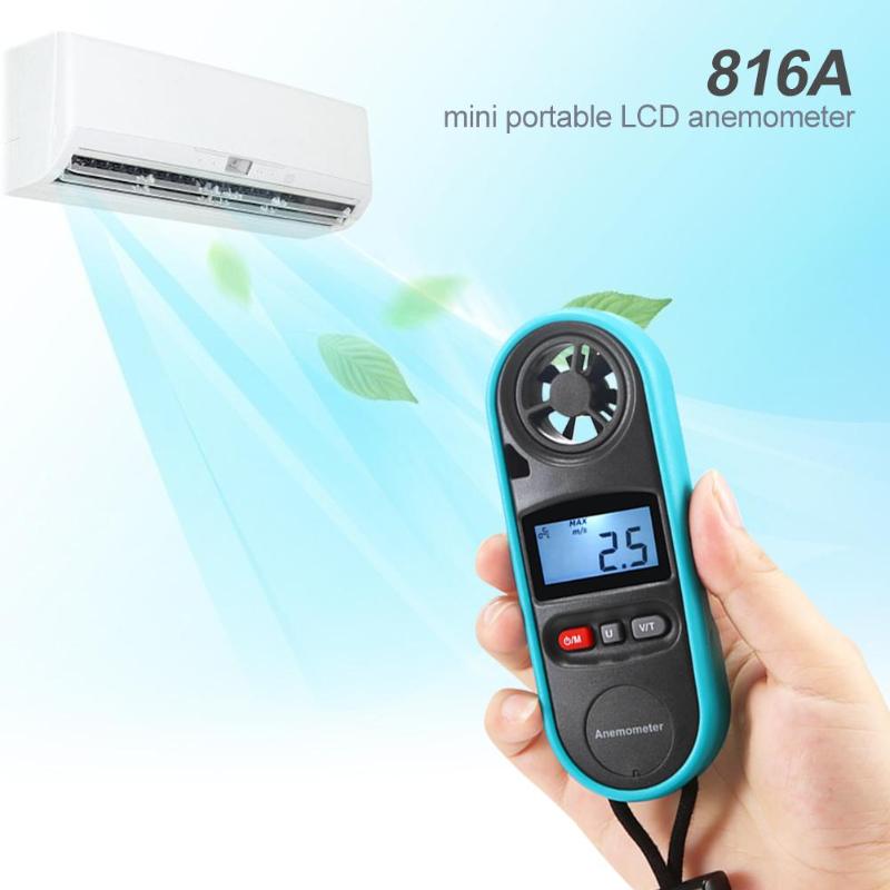Portable LCD Digital Windmeter Anemometer Thermometer Wind Speed Gauge Meter Rapid Response and Accurate Measurement