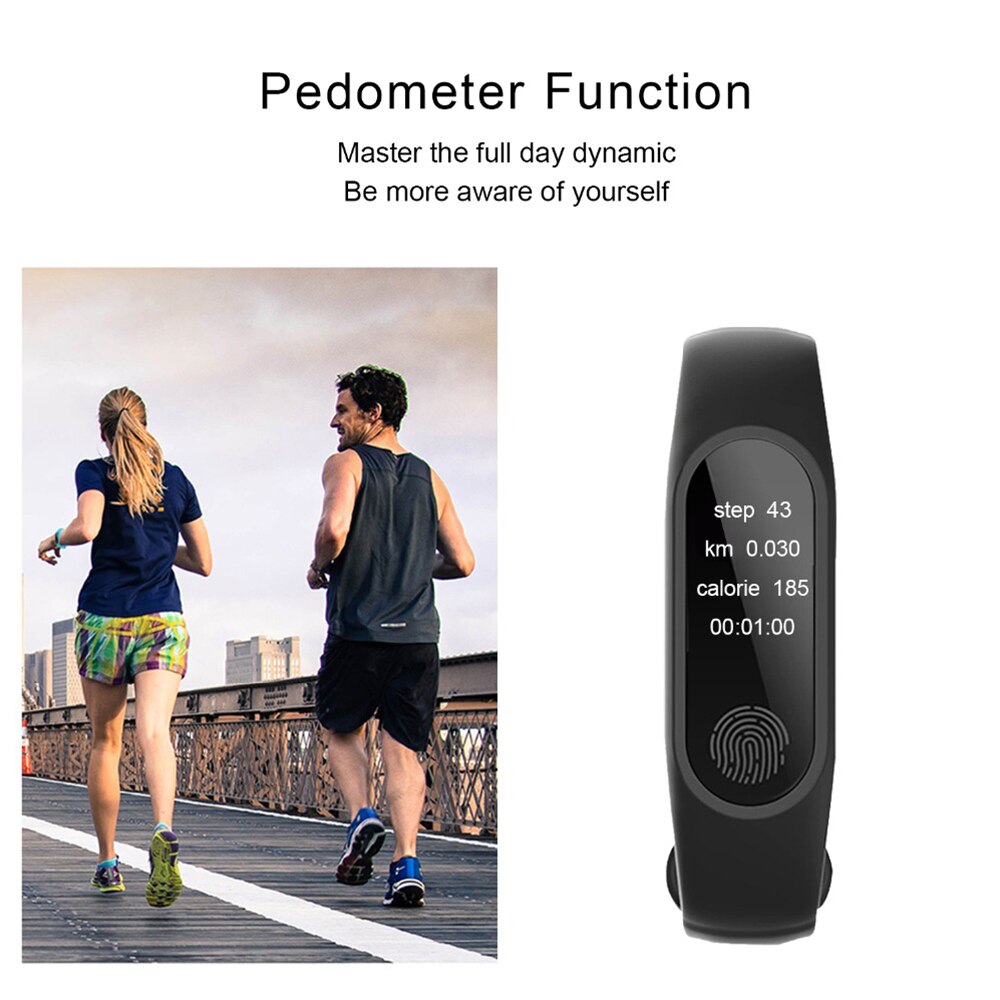 Wristband M2 Smart Bracelet Heart Rate Bracelet Waterproof Sport Fitness Band Stepcount Message Smart Loop Watch Alarm Clock