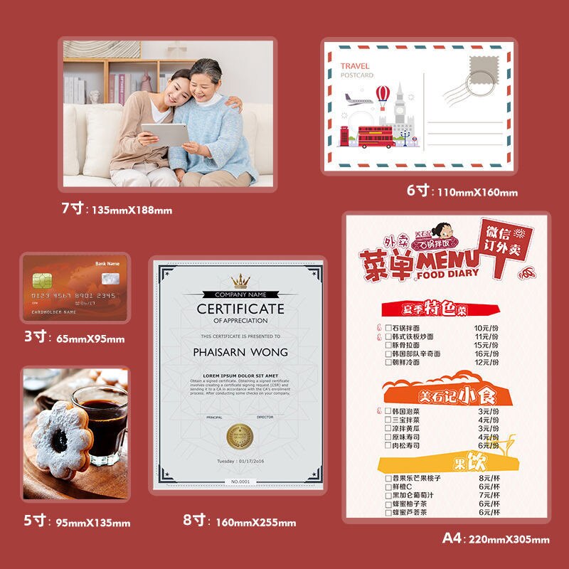 A4 Laminator Machine Use for Home Office or School Suitable for Use with Photos Document Certificate Material Laminating