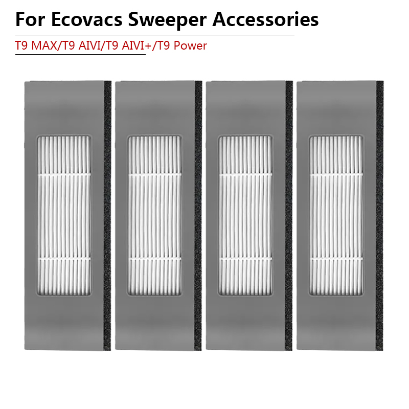 Reservedeler til hepa-filter til ecovacs deebot  t9 aivi  t9 aivi+ hovedsidebørste, klut, tilbehør til robotstøvsuger: beige