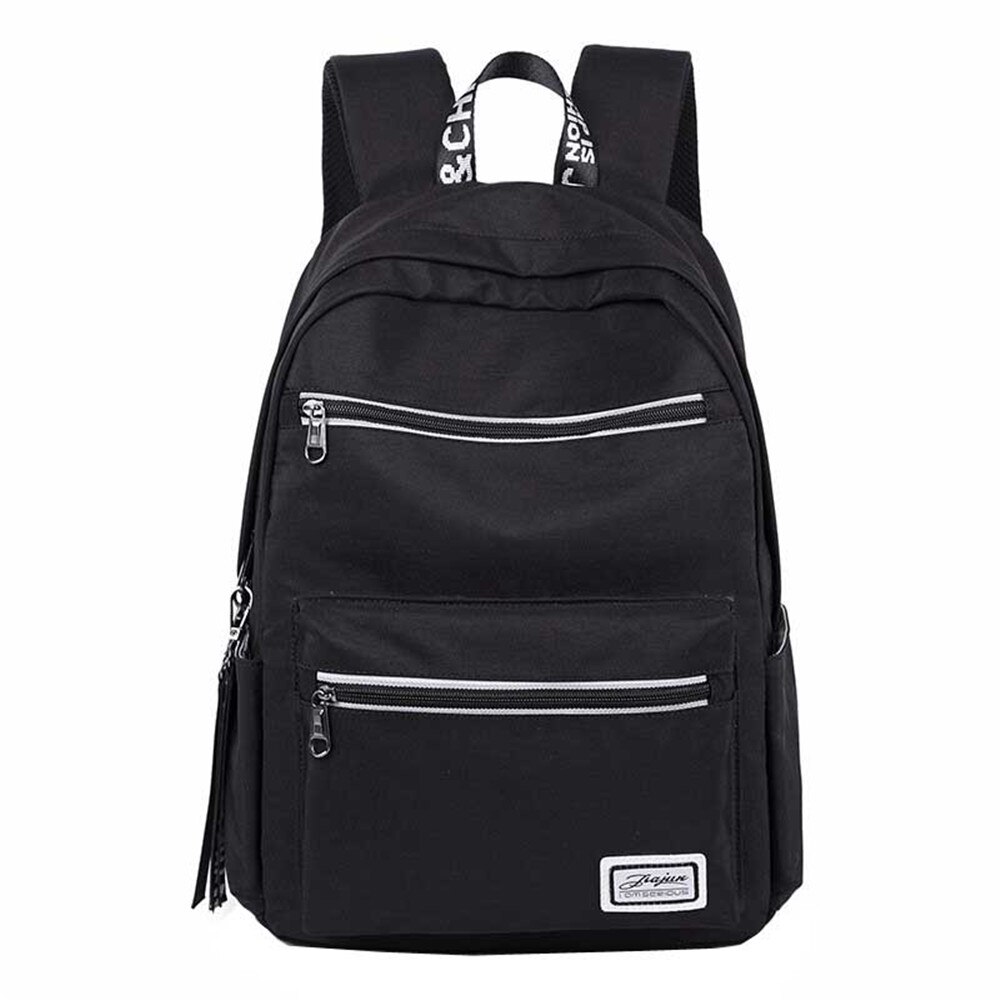 Afslappet piger skole rygsæk vandtæt skoletaske smuk stil skoletasker rygsæk til teenager 2 størrelser: Sort lille