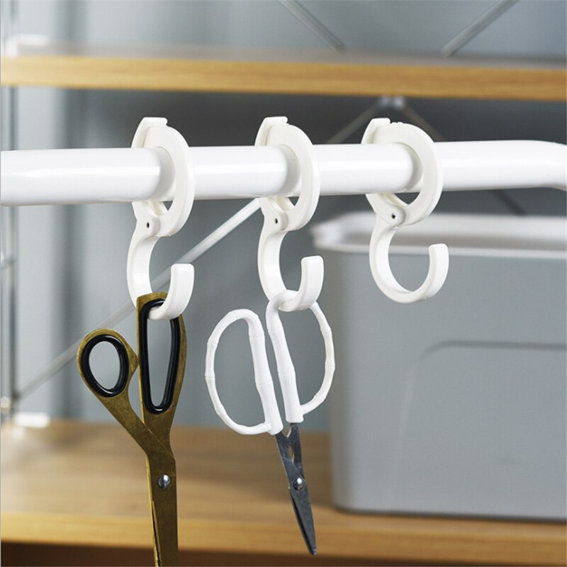 2pcs/Set Multi-function Card Position Hook Travel Foldable Hooks For Hanging Key Clothes Coat Bag Hanger Lock Buckle S-Hook