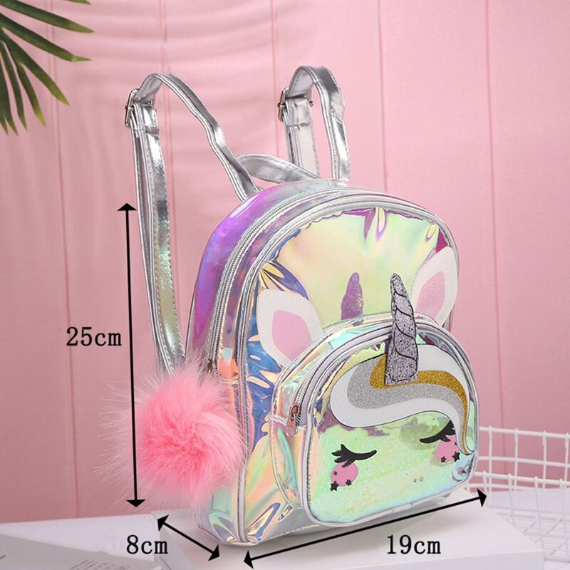 1 pc mooie eenhoorn regenboog rugzak kinderen jelly pvc waterdichte schooltas dubbele schoudertas reistas