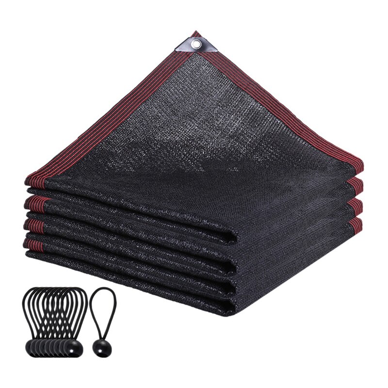Zwarte Schaduwdoek Net, Sun Mesh Shade, Sunblock Shade, UV-Bestendig Net, Veranda in Een Koele Plaats, Zwart, Voor Veehouderij, Gevogelte Gebouwen, Kassen, Hoepelstructuren,7 * 7(22.97 * 22.97ft