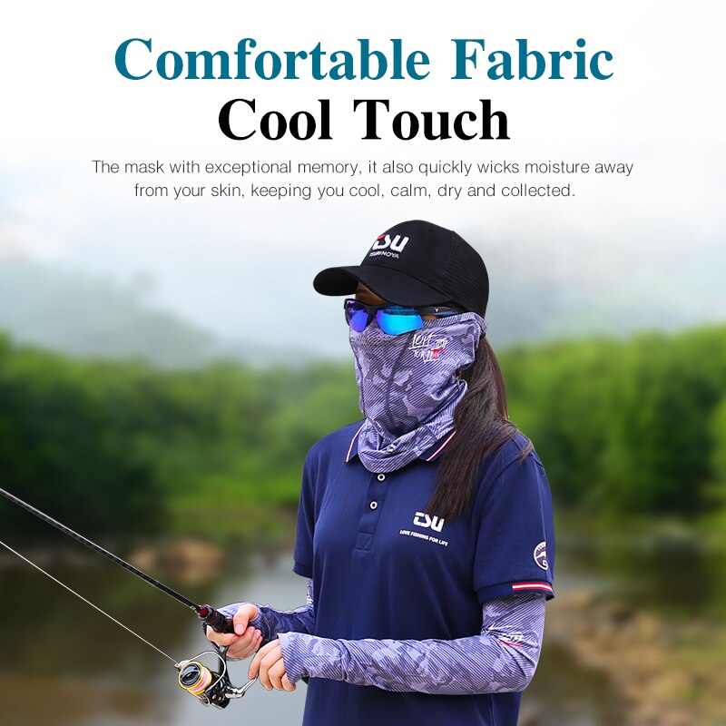 Tsurinoya unisex braço mangas máscara de pesca uv proteção solar refrigeração gelo seda braço mangas respirável ciclismo correndo enfrentar