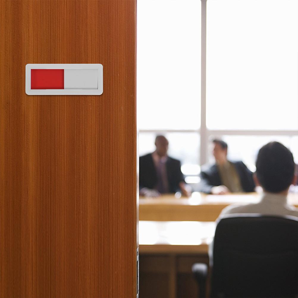 Panneau de porte rouge vert, 5 pièces, signalisation créative, glissière coulissante, bienvenue, bureau occupé, salle de conférence