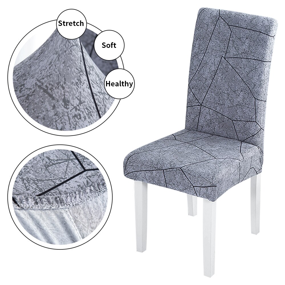 Geometrische Spandex Stuhl Abdeckung strecken Elastische Hussen Stuhl Sitzbezüge Für Esszimmer Küche Hochzeit Bankett Hotel: Stil 14