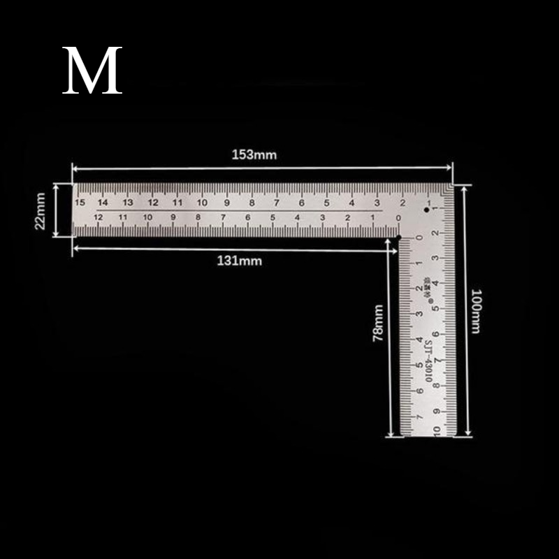 cute school supplies metal ruler Small frame ruler Measuring layout tool Stainless steel square square square square: PURPLE